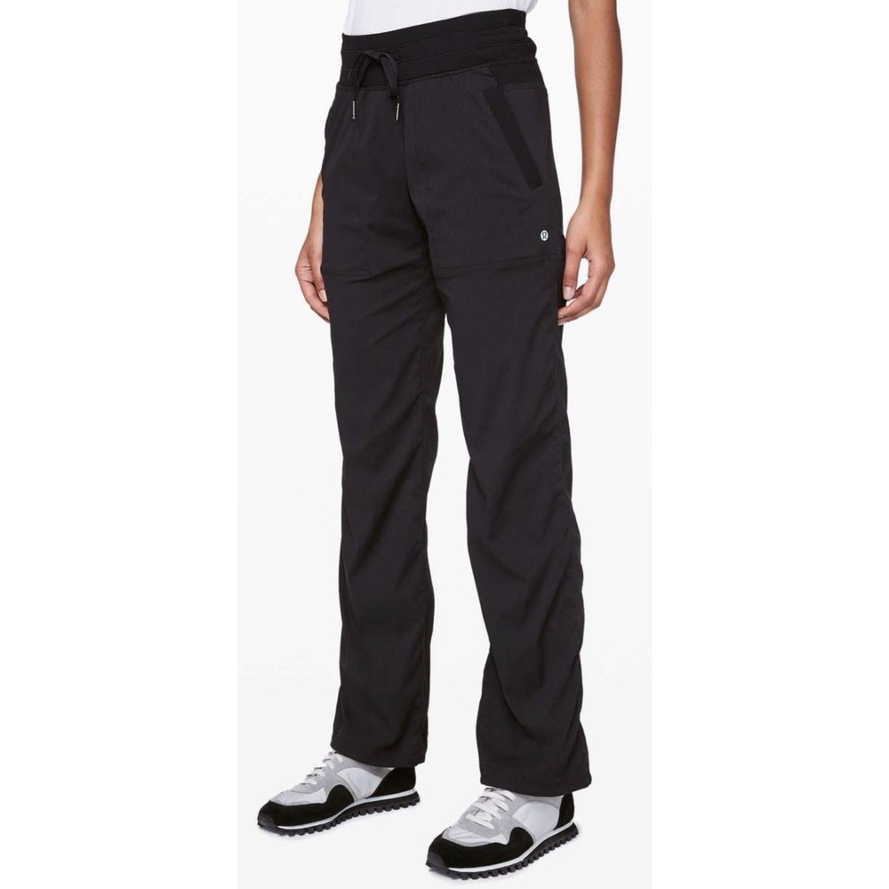 Lululemon Women's Size 10 Black Dance Studio Mid-Rise Straight Leg Pants Unlined